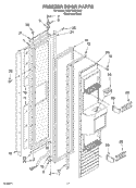 FREEZER DOOR Diagram and Parts List for KSSP42QKS01  KitchenAid Refrigerator