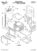 OVEN PARTS Diagram and Parts List for YRBS305PDQ7  Whirlpool Wall Oven