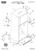 CABINET Diagram and Parts List for RT21AKXGN00  Roper Refrigerator