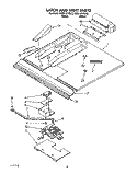 LATCH AND VENT Diagram and Parts List for KEBI141YWH0  KitchenAid Wall Oven