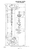 GEARCASE Diagram and Parts List for LA5590XPW1  Whirlpool Washer