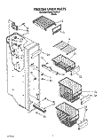 FREEZER LINER Diagram and Parts List for KSRB27QABL07  KitchenAid Refrigerator