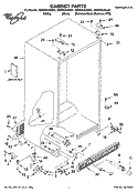 CABINET PARTS Diagram and Parts List for GD5RHAXSS01  Whirlpool Refrigerator