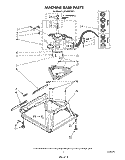 MACHINE BASE Diagram and Parts List for LA5400XSW1  Whirlpool Washer