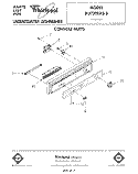 CONSOLE Diagram and Parts List for DU7200XS3  Whirlpool Dishwasher