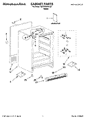 CABINET PARTS Diagram and Parts List for KBCO06XPBL00  KitchenAid Refrigerator