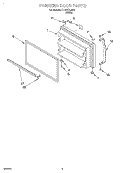 FREEZER DOOR Diagram and Parts List for TT18AKXJW01  Estate Refrigerator