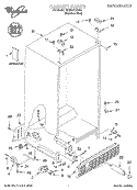 CABINET, LITERATURE Diagram and Parts List for GD25DCXHS00  Whirlpool Refrigerator