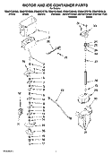 MOTOR AND ICE CONTAINER PARTS Diagram and Parts List for GS6NVEXST03  Whirlpool Refrigerator