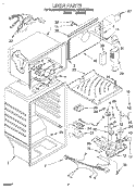 LINER Diagram and Parts List for 4ET18ZKXDW02  Whirlpool Refrigerator