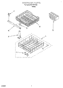 DISHRACK Diagram and Parts List for DU810DWGQ2  Whirlpool Dishwasher