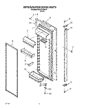 REFRIGERATOR DOOR Diagram and Parts List for KSRB27QABL07  KitchenAid Refrigerator