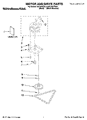 MOTOR AND DRIVE PARTS Diagram and Parts List for KUCK03ITBS0  KitchenAid Trash Compactor