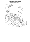 CONTROL PANEL PARTS Diagram and Parts List for GI1500PHB7  Whirlpool Ice Maker
