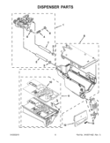 DISPENSER PARTS Diagram and Parts List for WFW86HEBW0  Whirlpool Washer