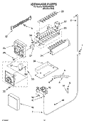 ICE MAKER, OPTIONAL Diagram and Parts List for KSRG25FKSS03  KitchenAid Refrigerator