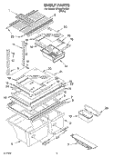 SHELF, OPTIONAL Diagram and Parts List for ST18HPXKQ01  Whirlpool Refrigerator
