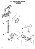 FILL AND OVERFILL PARTS Diagram and Parts List for KUDK01ILBS3  KitchenAid Dishwasher