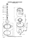 AGITATOR, BASKET AND TUB Diagram and Parts List for KAWE842WAL1  Whirlpool Washer
