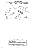 LATCH PARTS Diagram and Parts List for KEHC379JSS07  KitchenAid Microwave Oven Combo