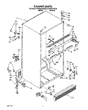 CABINET Diagram and Parts List for KTRS20KAWH00  KitchenAid Refrigerator