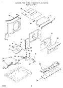 AIRFLOW AND CONTROL Diagram and Parts List for RA123A0  Whirlpool Air Conditioner