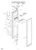 FREEZER DOOR Diagram and Parts List for 4ED25DQXFW01  Whirlpool Refrigerator