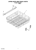 UPPER RACK AND TRACK PARTS Diagram and Parts List for RUD8050SD1  Roper Dishwasher