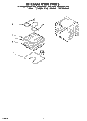 INTERNAL OVEN PARTS Diagram and Parts List for RBD245PDB15  Whirlpool Wall Oven