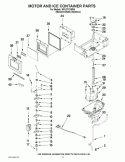 MOTOR AND ICE CONTAINER PARTS Diagram and Parts List for KFIL27CXMS4  KitchenAid Refrigerator