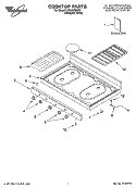 COOKTOP PARTS Diagram and Parts List for SF303PEPQ1  Whirlpool Range
