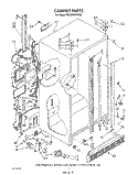 CABINET Diagram and Parts List for TS22AWXWW00  Whirlpool Refrigerator
