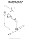 UPPER WASH AND RINSE PARTS Diagram and Parts List for WDF530PLYB1  Whirlpool Dishwasher