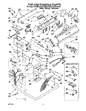 TOP AND CONSOLE Diagram and Parts List for CGE2991AG2  Whirlpool Dryer