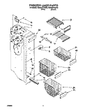 FREEZER LINER Diagram and Parts List for KSRE25FHWH02  KitchenAid Refrigerator
