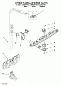 UPPER WASH AND RINSE PARTS Diagram and Parts List for KUDM03FTBL3  KitchenAid Dishwasher