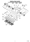 VENTILATION PARTS Diagram and Parts List for KICU265HBT1  KitchenAid Range Hood
