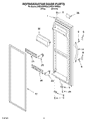 REFRIGERATOR DOOR Diagram and Parts List for 2VED21ZKFN03  Whirlpool Refrigerator