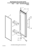REFRIGERATOR DOOR PARTS Diagram and Parts List for 3WSC19D4XB00  Whirlpool Refrigerator