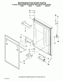 REFRIGERATOR DOOR PARTS Diagram and Parts List for WRT571SMYF00  Whirlpool Refrigerator
