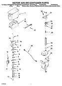 MOTOR AND ICE CONTAINER PARTS Diagram and Parts List for GS6NBEXRY00  Whirlpool Refrigerator