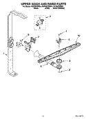 UPPER WASH AND RINSE PARTS Diagram and Parts List for KUDI02CRBL4  KitchenAid Dishwasher