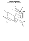 FREEZER DOOR PARTS, OPTIONAL PARTS Diagram and Parts List for GR2FHMXPS02  Whirlpool Refrigerator