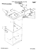 TOP AND CABINET, LIT/OPTIONAL Diagram and Parts List for KAWE679BBL1  KitchenAid Washer