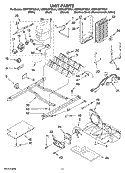 UNIT PARTS Diagram and Parts List for KSRP25FTSS01  KitchenAid Refrigerator