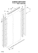 CABINET TRIM Diagram and Parts List for KSSC42FKB00  KitchenAid Refrigerator