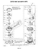 302740 PUMP AND MOTOR Diagram and Parts List for DU9903XL0  Whirlpool Dishwasher