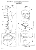 AGITATOR, BASKET AND TUB Diagram and Parts List for 7LSR9245HZ0  Whirlpool Washer