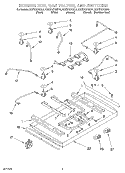 BURNER BOX, GAS VALVES, AND SWITCHES Diagram and Parts List for KGCS127GBL1  KitchenAid Cooktop