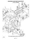 CONTROLS AND REAR PANEL Diagram and Parts List for LA7700XPW1  Whirlpool Washer